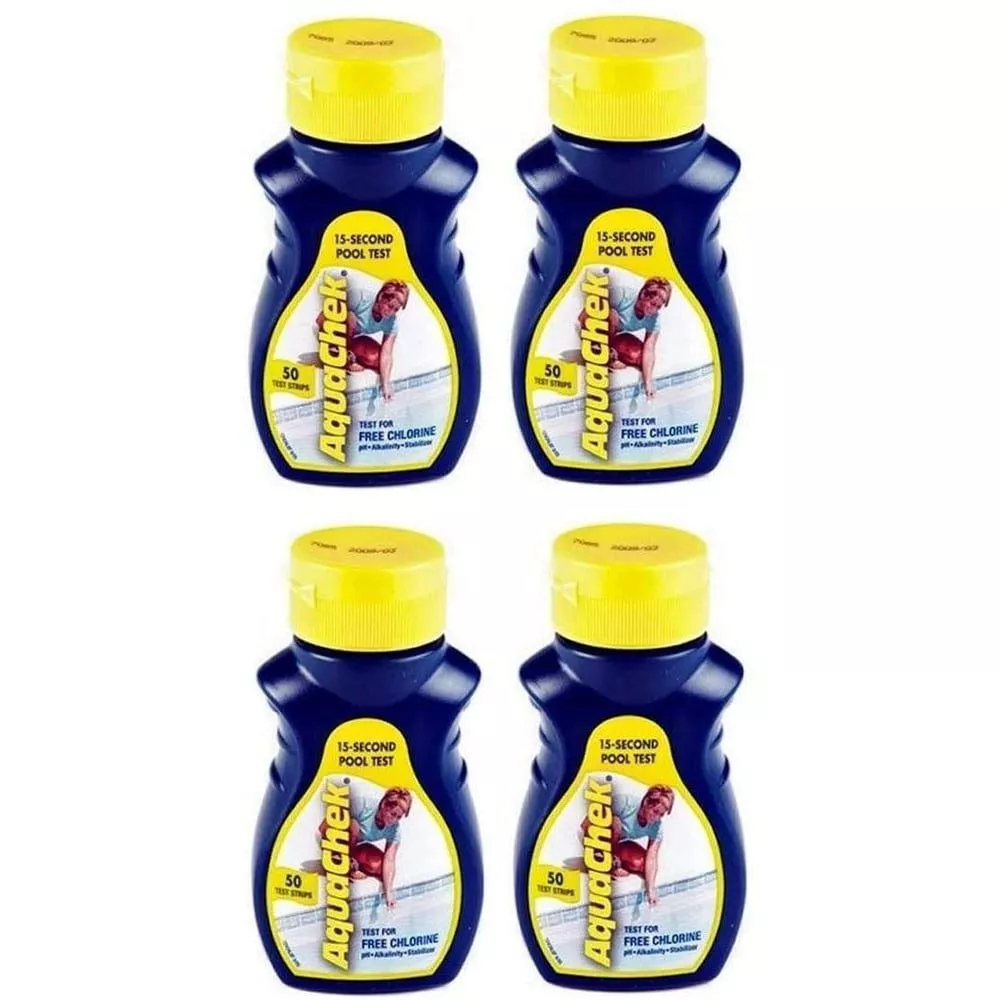 aquachek-4-yellow-swimming-pool-spa-chlorine-4-in-1-test-strips-aquacheck-50pk AquaChek 4 Yellow Swimming Pool Spa Chlorine 4 in 1 Test Strips Aquacheck 50pk