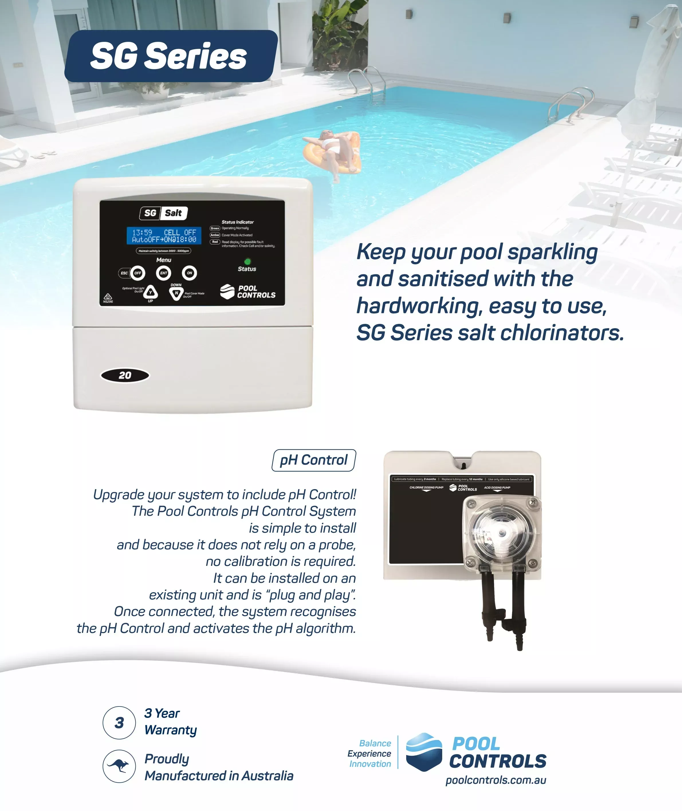 Pool Controls SG Salt Chlorinators