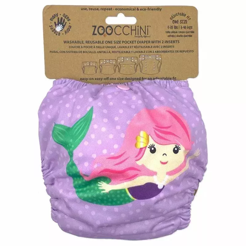zoocchini-cloth-diaper-mermaid-with-2pk-insert-one-size Zoocchini – Cloth Diaper Mermaid With 2Pk Insert One Size